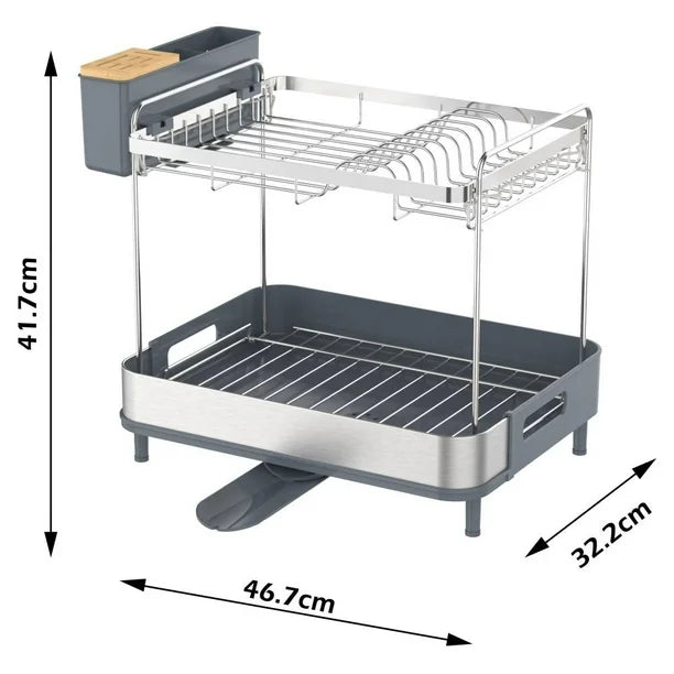 Escurridor de Acero Inoxidable con 2 Niveles